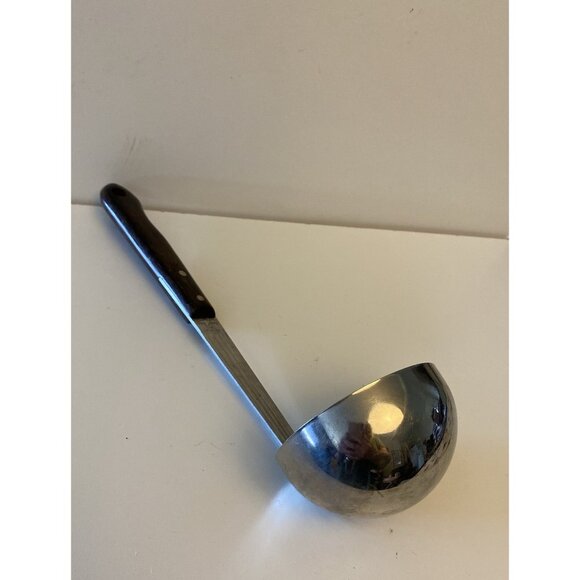 Vintage Veri-Sharp Ladle Stainless Steel 10” Riveted Wood Handle Made In USA - Picture 10 of 10